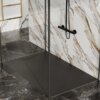 Rectangular shower tray CAIR R 1200x800mm BLACK siphon slim 26mm