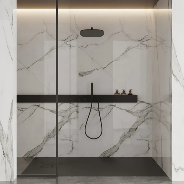 Rectangular shower tray CAIR R 1200x800mm BLACK siphon slim 26mm