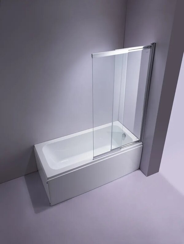 Bathtub shower screen 1200x1500mm B-PR07 Chrome glass 6mm