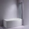 Bathtub shower screen 1200x1500mm B-PR07 Chrome glass 6mm
