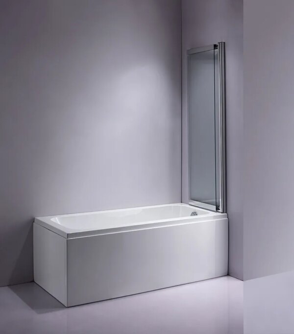 Bathtub shower screen 1200x1500mm B-PR07 Chrome glass 6mm