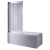 Bathtub shower screen 1200x1500mm B-PR07 Chrome glass 6mm