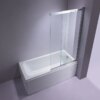 Bathtub shower screen 1000x1500mm B-PR07 Chrome glass 6mm