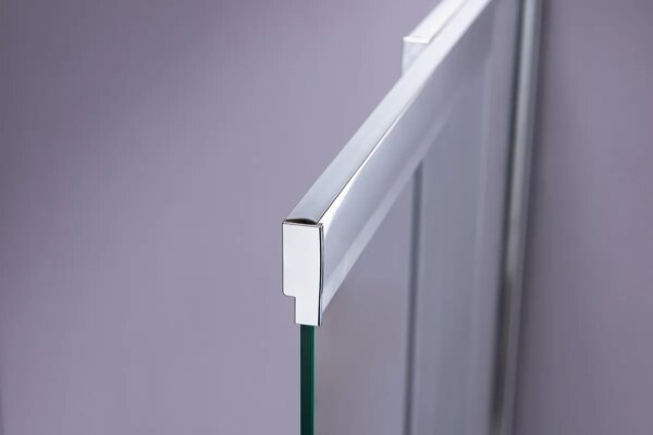 Bathtub shower screen 1000x1500mm B-PR07 Chrome glass 6mm