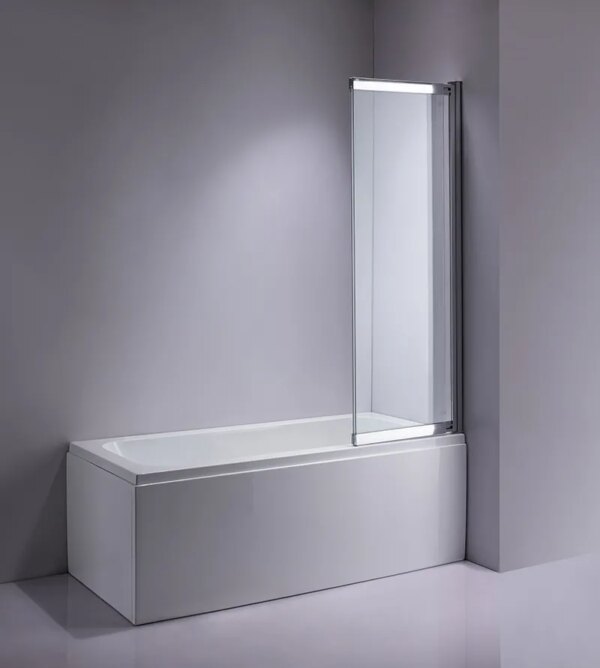 Bathtub shower screen 1000x1500mm B-PR07 Chrome glass 6mm