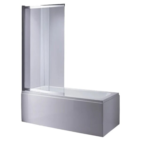 Bathtub shower screen 1000x1500mm B-PR07 Chrome glass 6mm