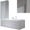 Bathtub shower screen 900x1400mm B-PR04 Chrome glass 6mm