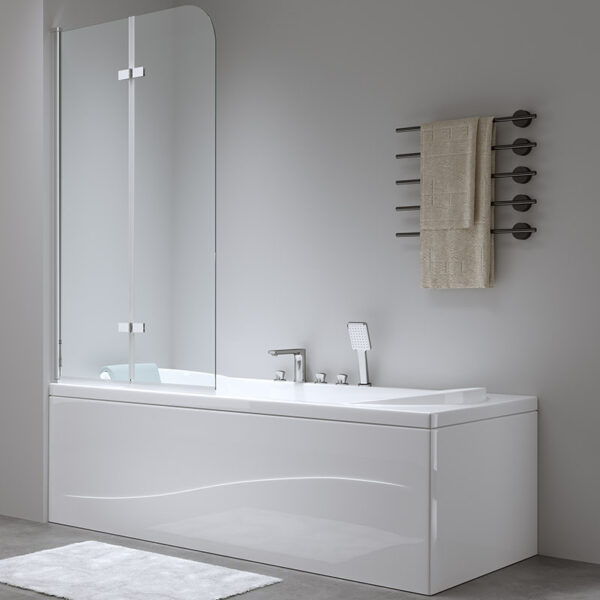 Bathtub shower screen 900x1400mm B-PR04 Chrome glass 6mm