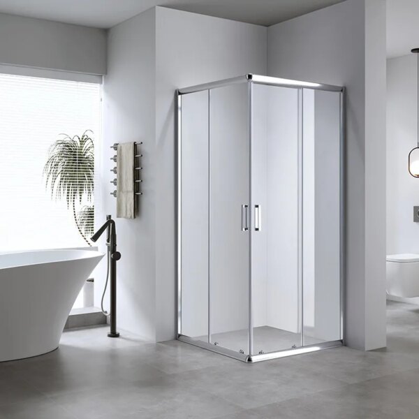 Square shower cabin R-ZKM1019 Chrome 1000x1000mm glass 6mm