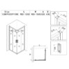 Square shower cabin R-ZKM1019 Chrome 1000x1000mm glass 6mm