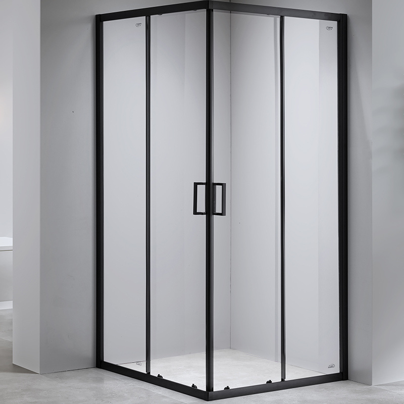 Square shower cabin R-BL30B Black 900x900mm glass 5mm