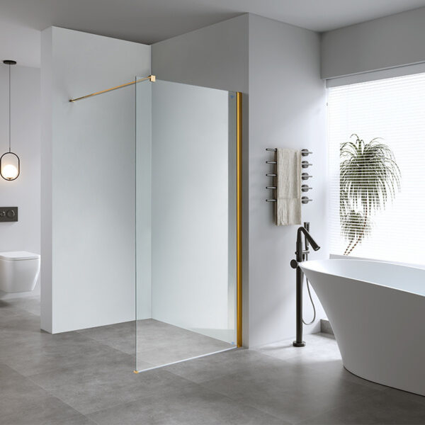 Shower screen P-SH07E 1100x2000mm GOLD