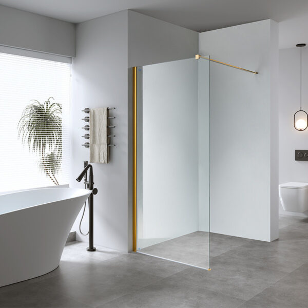 Shower screen P-SH07E 1100x2000mm GOLD