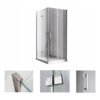Rectangular shower cabin S-KZ12B Chrome 1000x800mm