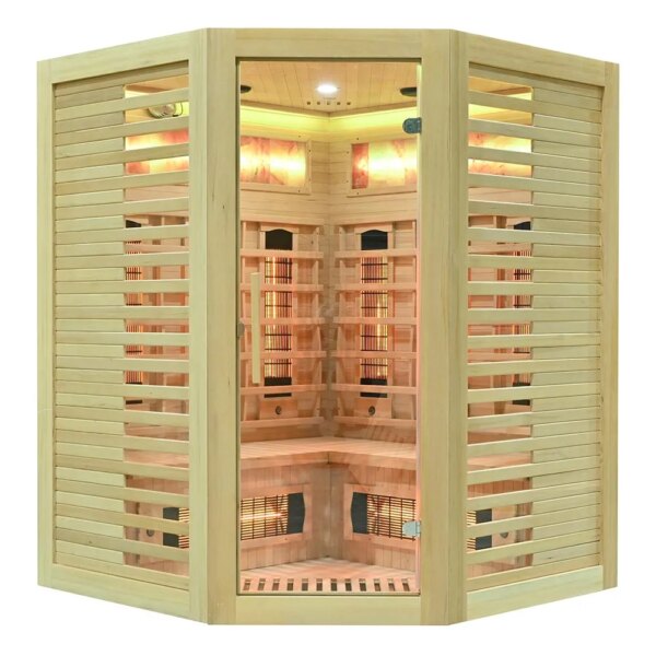 Infrared Sauna - ESTERA QUARTZ WITH SALT STONES - Full Spectrum, 1500x1500mm