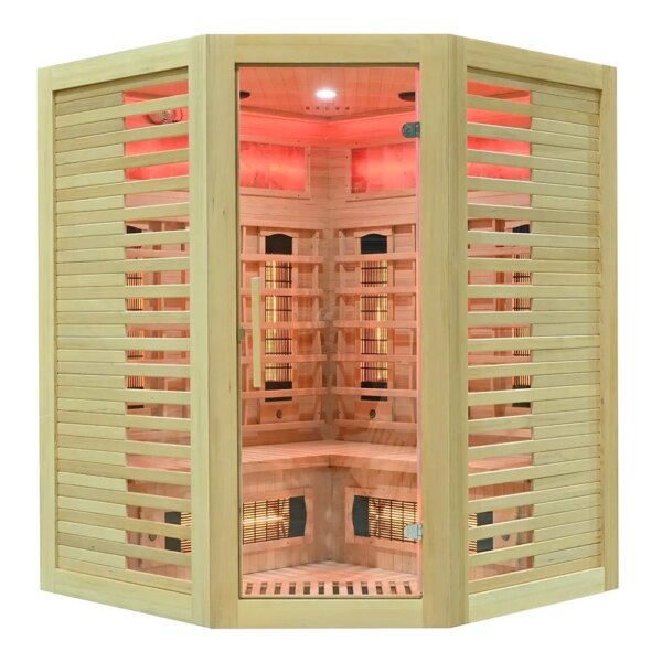 Infrared Sauna - ESTERA QUARTZ WITH SALT STONES - Full Spectrum, 1500x1500mm