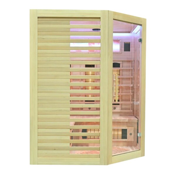 Infrared Sauna - ESTERA QUARTZ WITH SALT STONES - Full Spectrum, 1500x1500mm