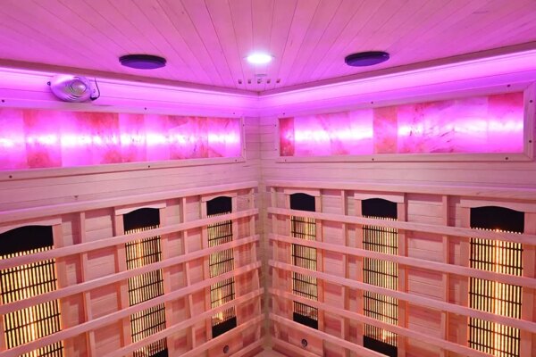 Infrared Sauna - ESTERA QUARTZ WITH SALT STONES - Full Spectrum, 1500x1500mm