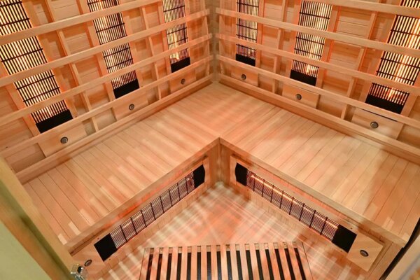 Infrared Sauna - ESTERA QUARTZ WITH SALT STONES - Full Spectrum, 1500x1500mm