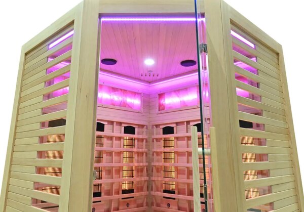 Infrared Sauna - ESTERA QUARTZ WITH SALT STONES - Full Spectrum, 1500x1500mm
