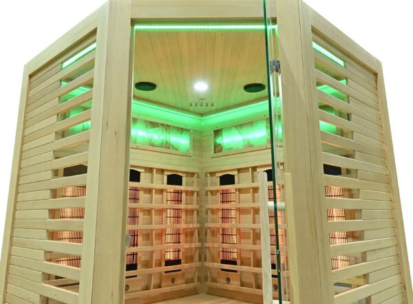 Infrared Sauna - ESTERA QUARTZ WITH SALT STONES - Full Spectrum, 1500x1500mm