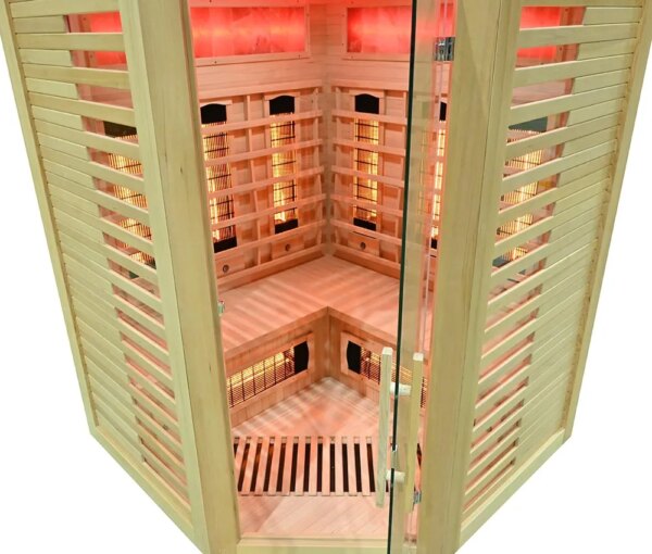 Infrared Sauna - ESTERA QUARTZ WITH SALT STONES - Full Spectrum, 1500x1500mm