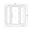 Combine Sauna Outdoor CRANE SQUARE Garden sauna 2000 x 1800 x 2100mm