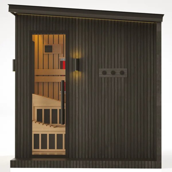Combine Sauna Outdoor VENUS Black Garden sauna 2360 x 2130 x 2500mm