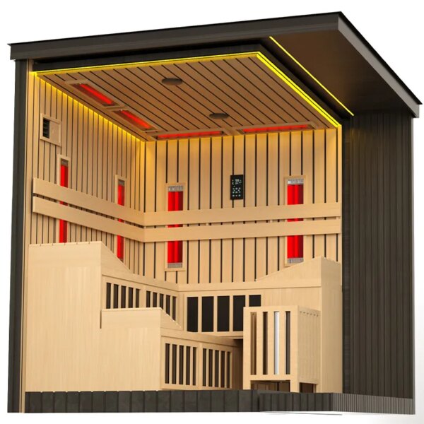 Combine Sauna Outdoor VENUS Black Garden sauna 2360 x 2130 x 2500mm