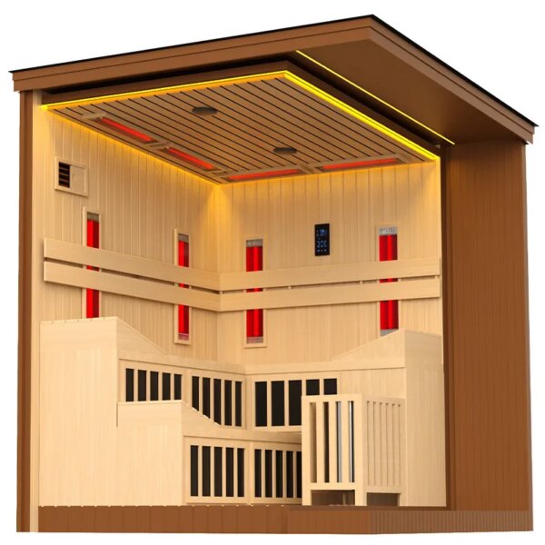 Combine Sauna Outdoor VENUS Coffe Garden sauna 2360 x 2130 x 2500mm