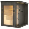 Finnish Sauna Outdoor VENUS Black Garden sauna 2360 x 2130 x 2500mm