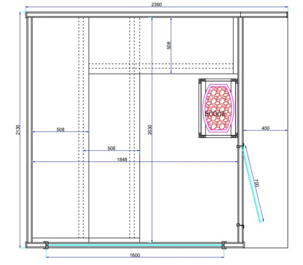 Finnish Sauna Outdoor VENUS Coffe Garden sauna 2360 x 2130 x 2500mm