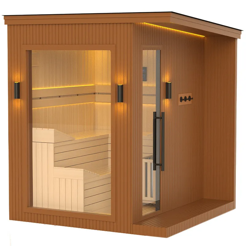 Finnish Sauna Outdoor VENUS Coffe Garden sauna 2360 x 2130 x 2500mm