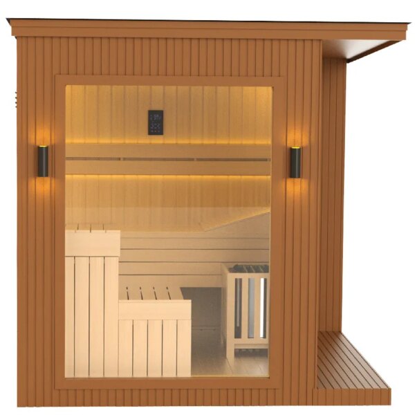 Finnish Sauna Outdoor VENUS Coffe Garden sauna 2360 x 2130 x 2500mm