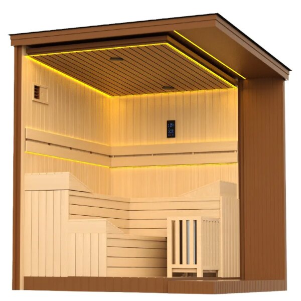Finnish Sauna Outdoor VENUS Coffe Garden sauna 2360 x 2130 x 2500mm