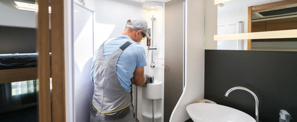 handyman-fixing-motorhome-shower