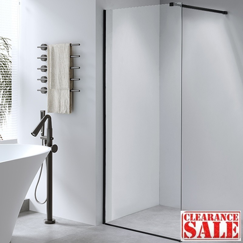 Shower screen P-SH07A 700x2000mm BLACK