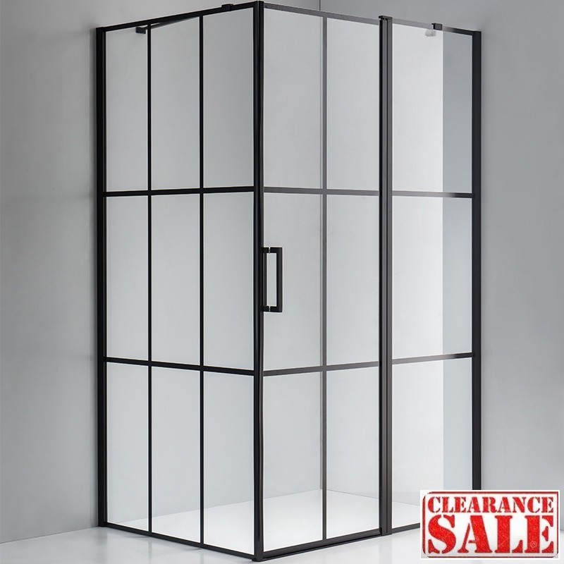 Rectangular shower cabin S-BS03A Black 1000x900mm