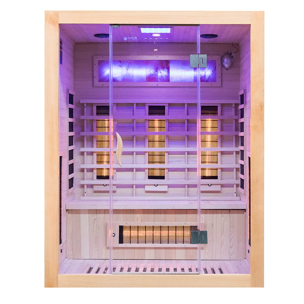 Infrared Sauna Dorita Maxi Quartz / Carbon 1500×1200×1900 mm with Himalayan Salt Stones