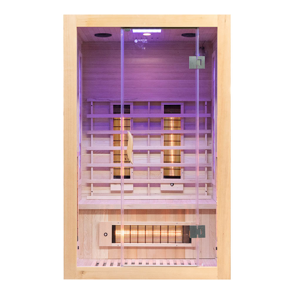 Infrared Sauna Dorita Quartz / Carbon 1200×1050×1900 mm with Himalayan Salt Stones