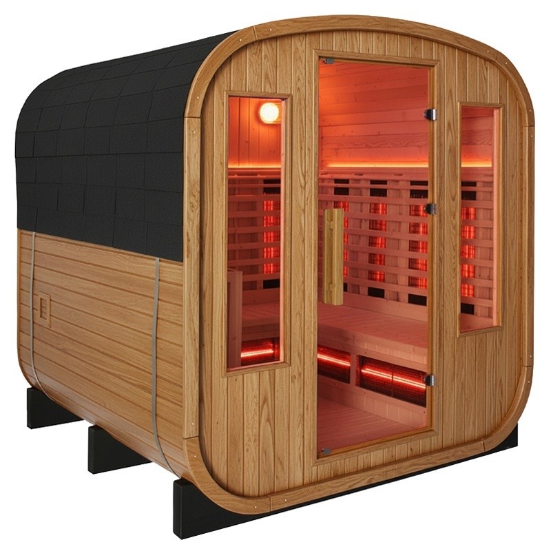 OUTDOOR SAUNA COMBO FINNISH – INFRARED REA SQUARE 2000×2000 mm 2in1