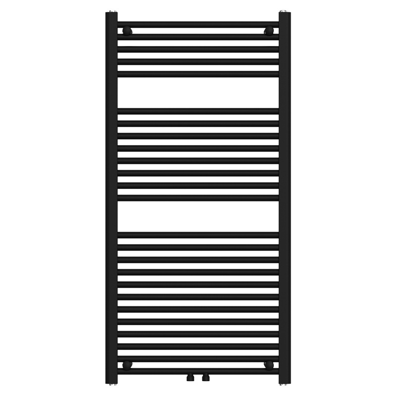 WALL-MOUNTED BATHROOM RADIATOR VERTICAL WATER LADDER 1200×600 mm ZULA BLACK