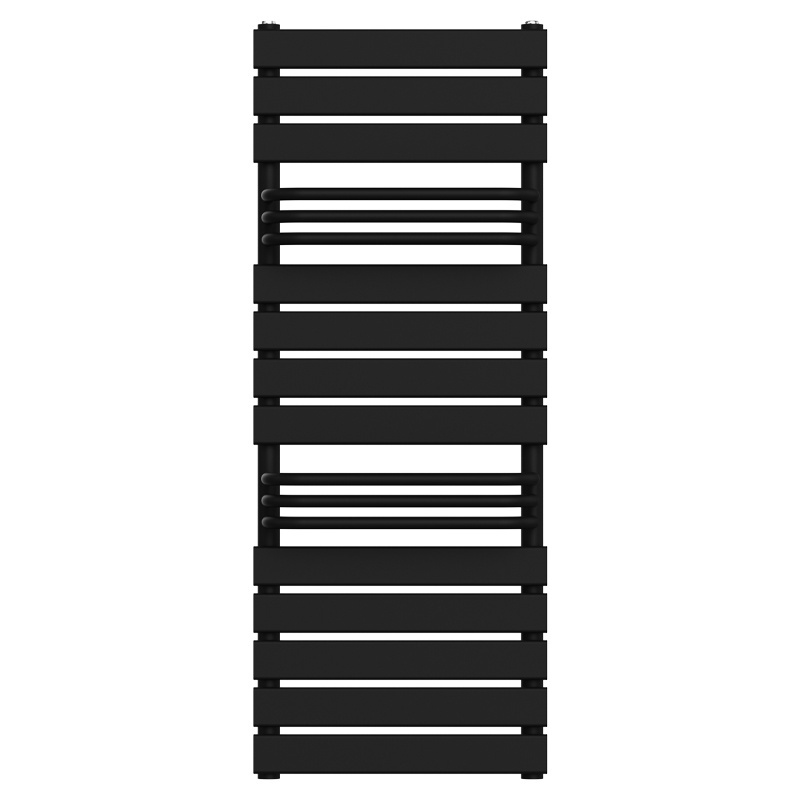 WALL-MOUNTED BATHROOM RADIATOR VERTICAL WATER LADDER 1288×500 mm LIA BLACK