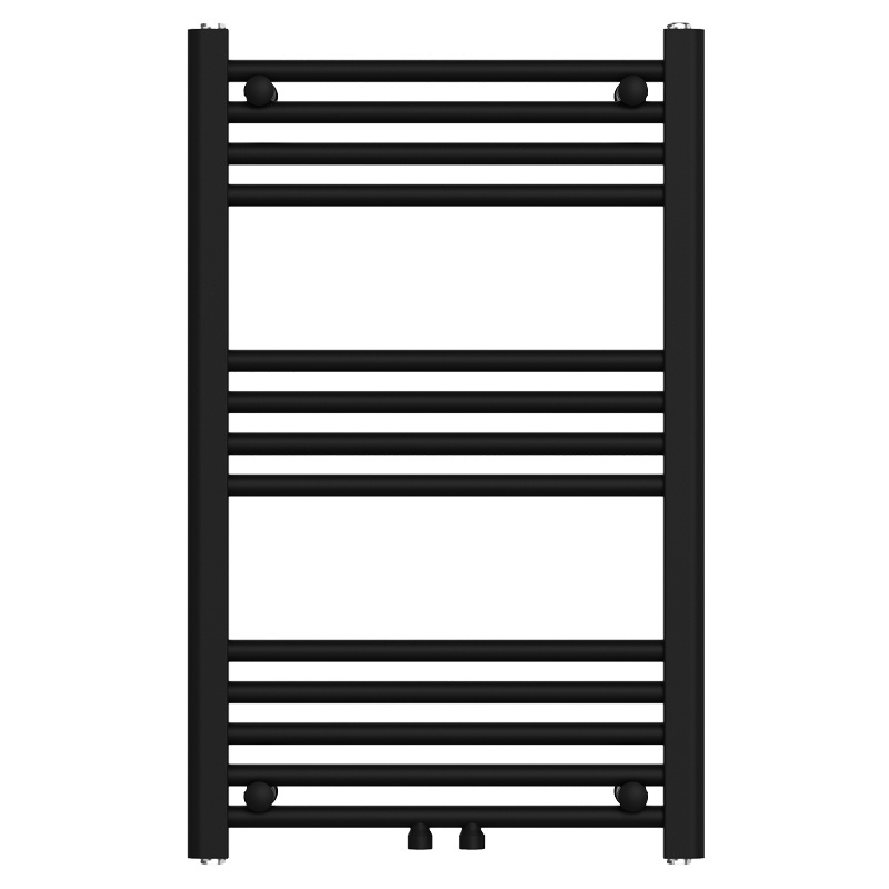 WALL-MOUNTED BATHROOM RADIATOR VERTICAL WATER LADDER 800×500 mm ZULA BLACK