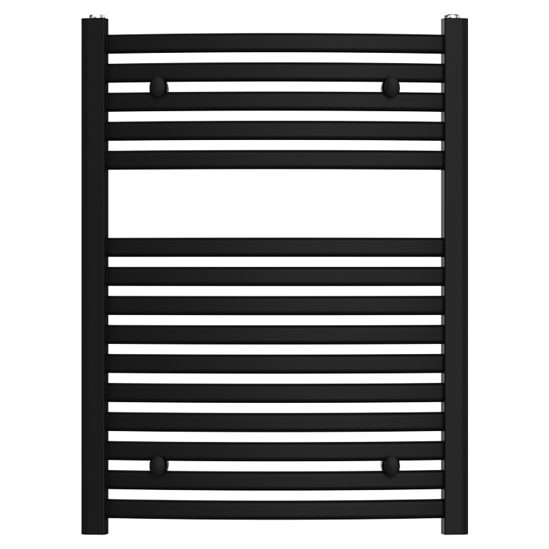WALL-MOUNTED BATHROOM RADIATOR VERTICAL WATER LADDER 800×600 mm ERVA BLACK