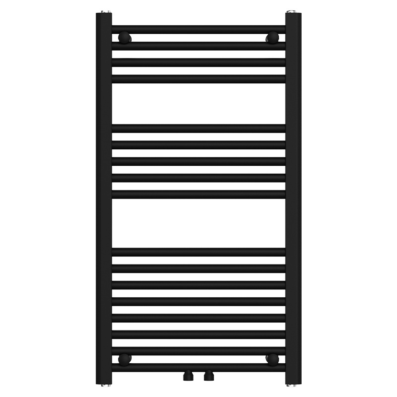 WALL-MOUNTED BATHROOM RADIATOR VERTICAL WATER LADDER 900×500 mm ZULA BLACK