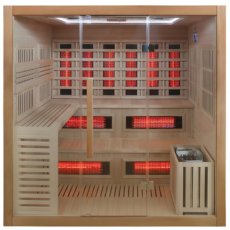 COMBINE INFRARED/FINNISH SAUNA NORTIE XL WITH 8kW FURNACE 2000x1600mm 2in1