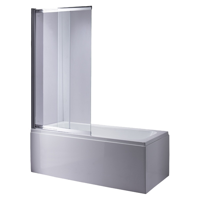 Bathtub shower screen 1000x1500mm B-PR07 Chrome glass 6mm