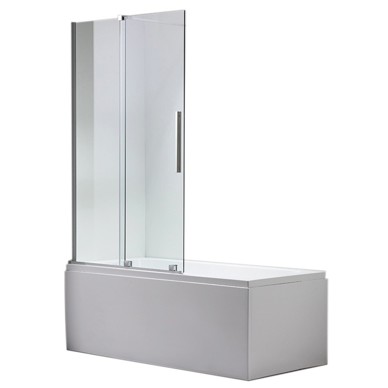 Bathtub shower screen ROSH 1000x1500mm Chrome glass 8mm