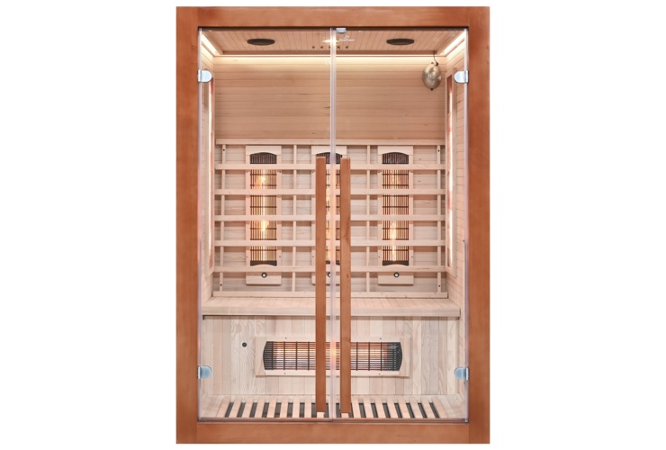 Infrared Sauna RITA Brown Quartz Wi-Fi- Full Spectrum, Himalayan Salt Panels, 1350x1050x1900mm